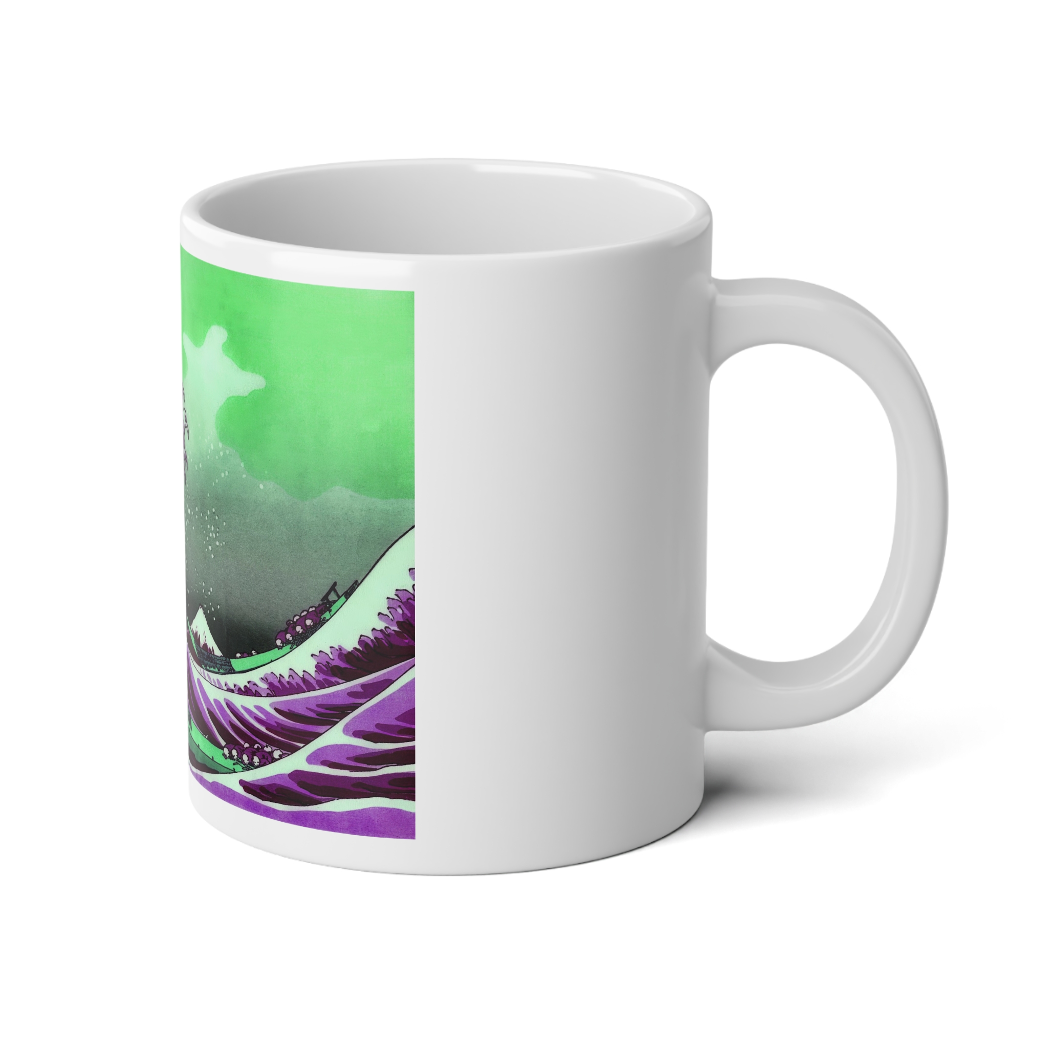 Great Wave off Kanagawa - Purple Coffee Mug - Image 4