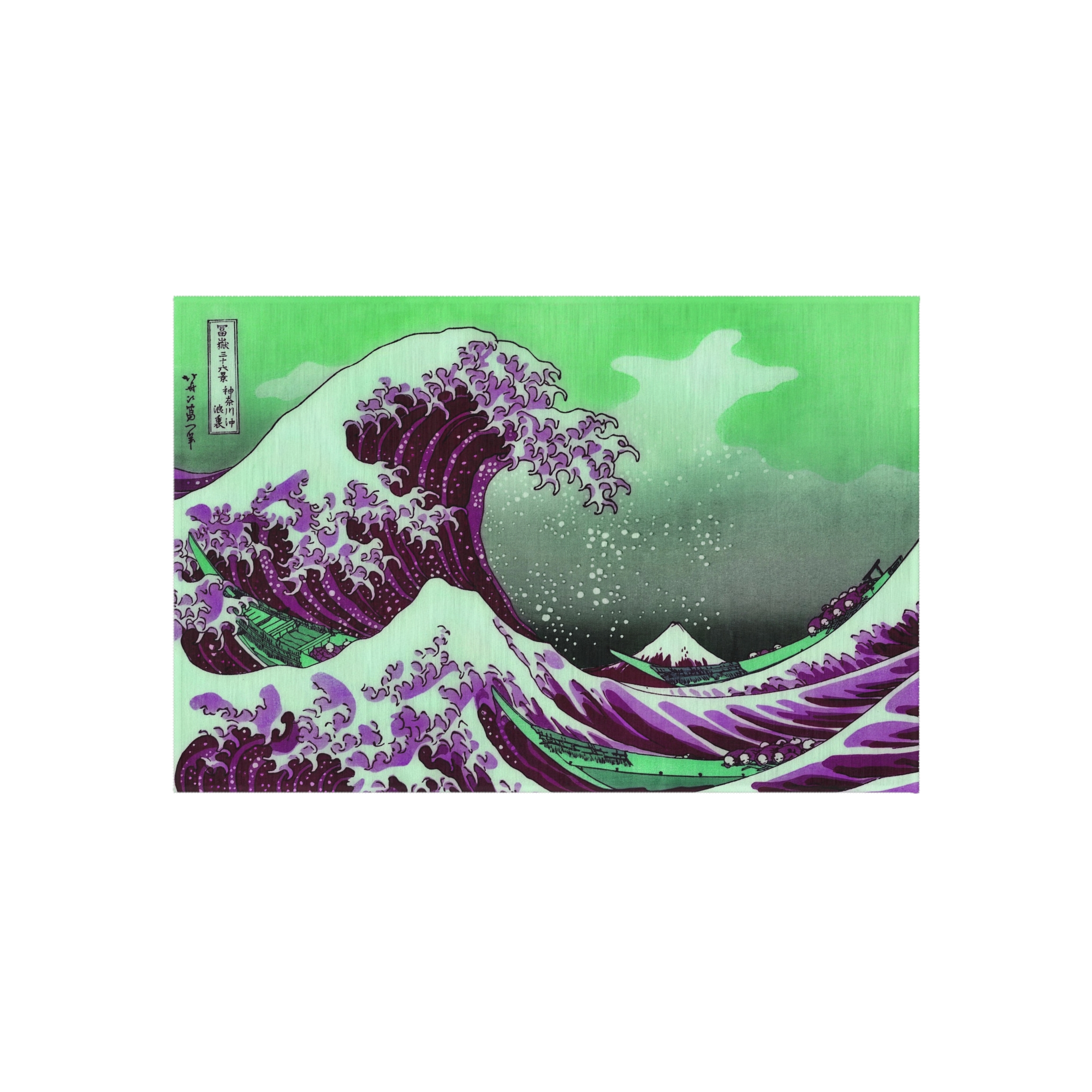 Great Wave off Kanagawa - Purple Outdoor Rug - Image 2