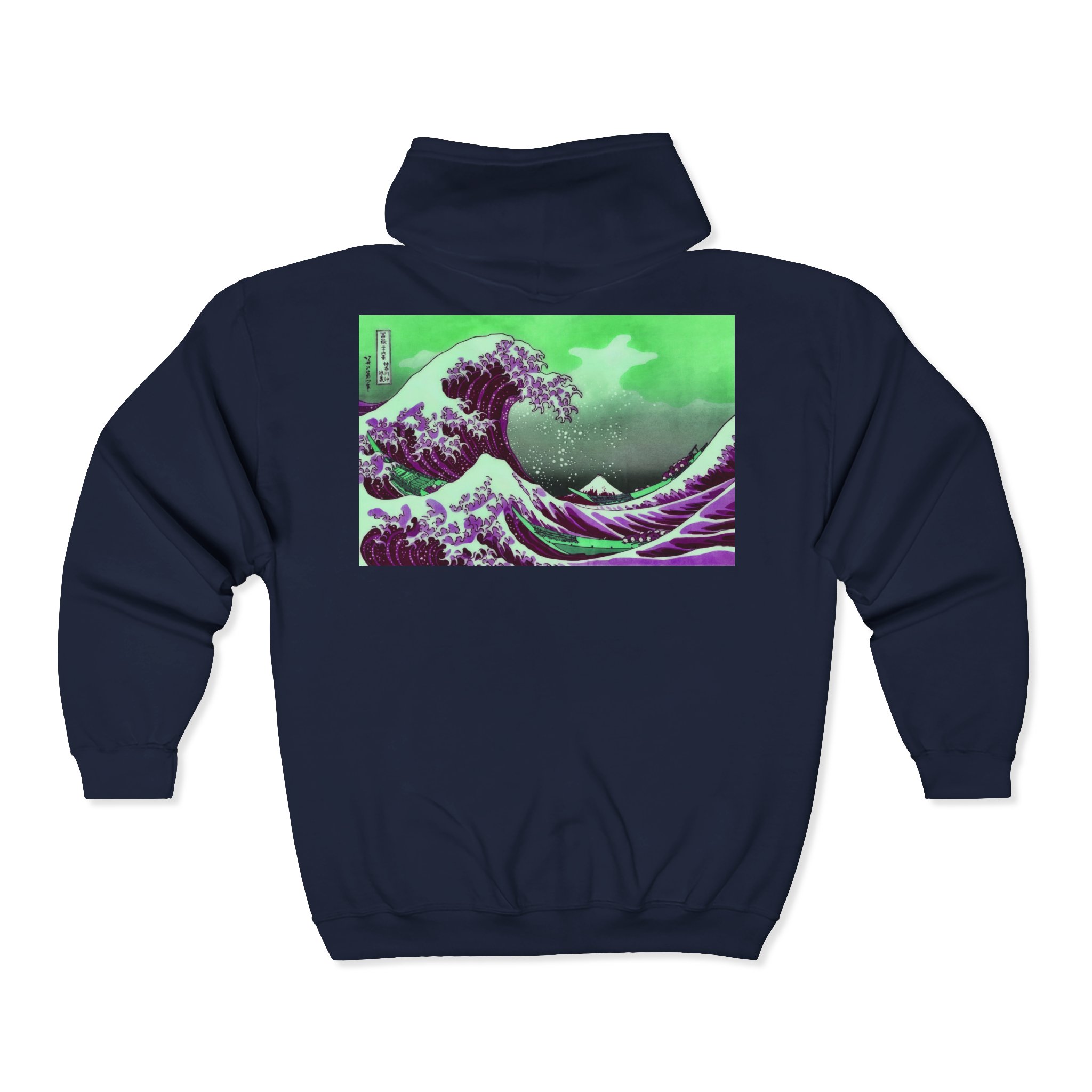 Great Wave off Kanagawa - Purple Zip Hoodie