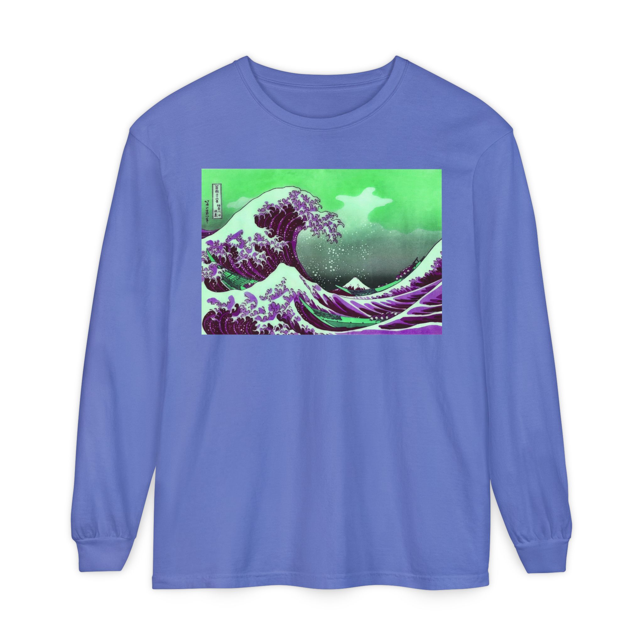 Great Wave off Kanagawa - Purple Long Sleeve Tee - Image 16