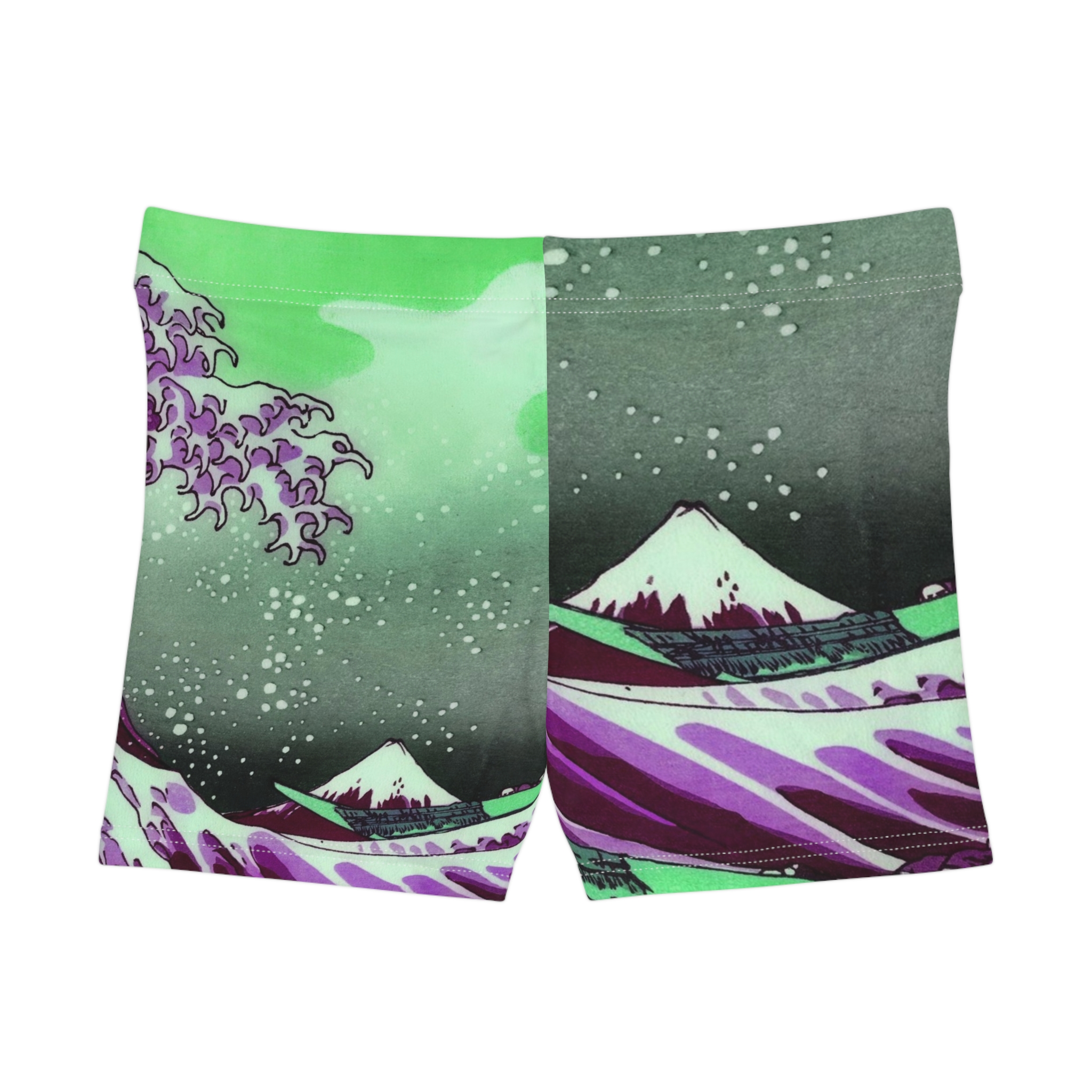 Great Wave off Kanagawa - Purple Women's Shorts - Image 4