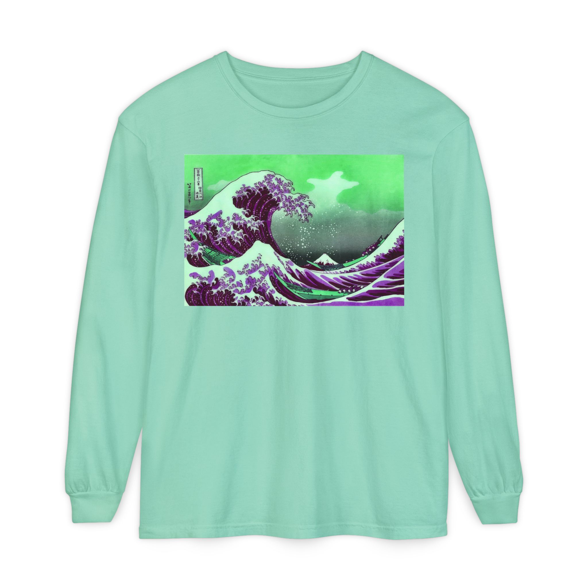 Great Wave off Kanagawa - Purple Long Sleeve Tee - Image 6