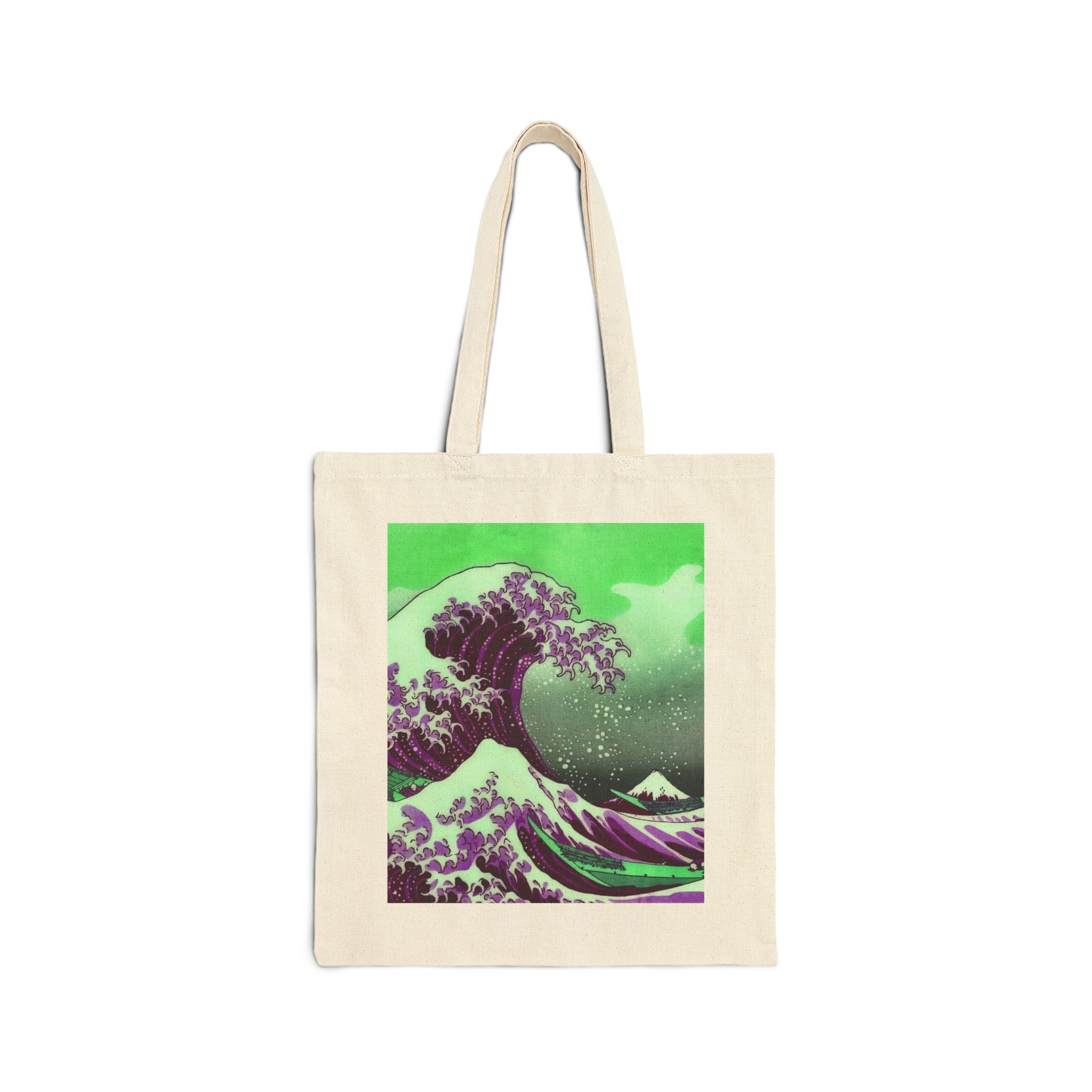 Great Wave off Kanagawa - Purple Tote Bag - Image 2