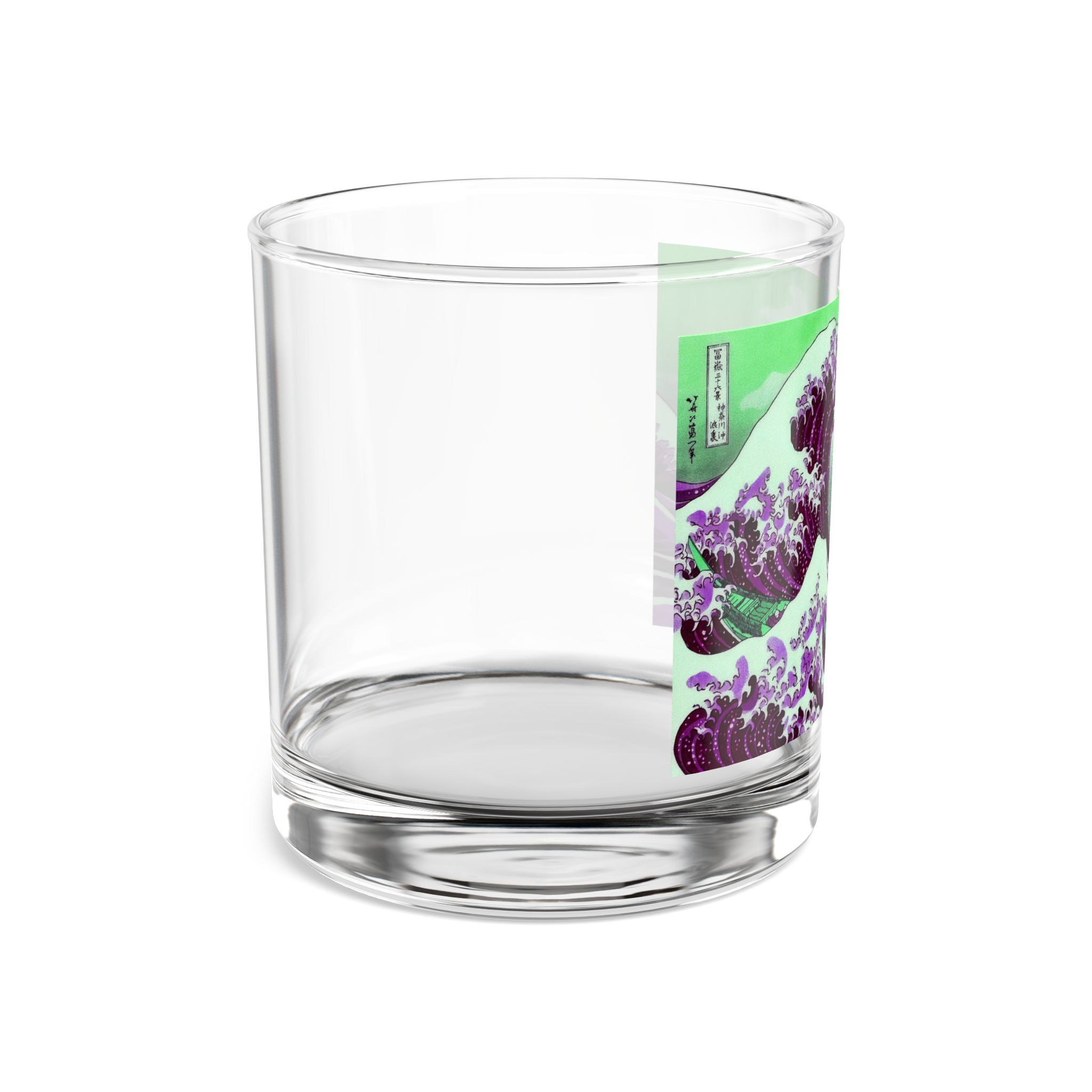 Great Wave off Kanagawa - Purple Glass Cup - Image 2