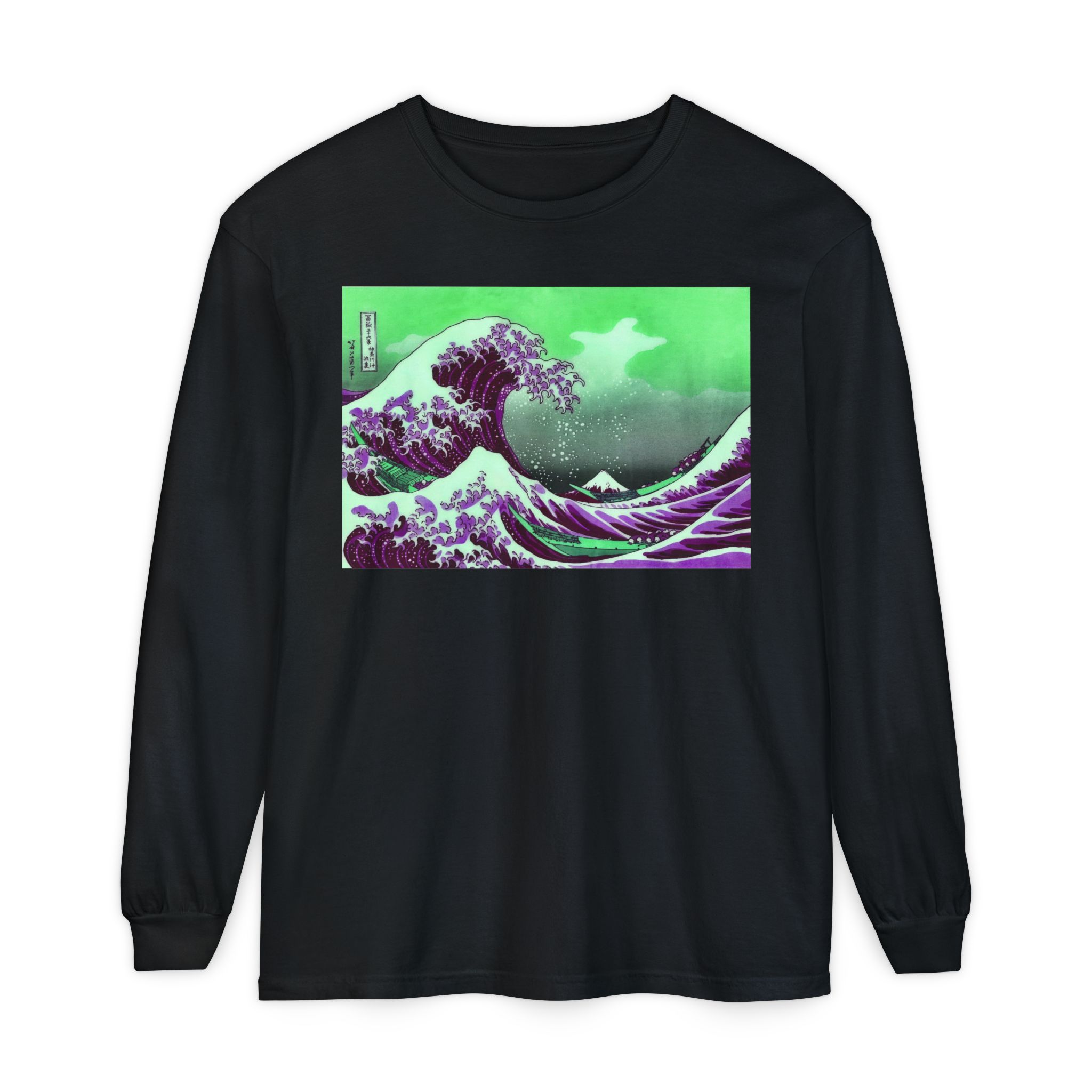 Great Wave off Kanagawa - Purple Long Sleeve Tee - Image 11