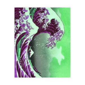 Great Wave off Kanagawa - Purple Vinyl Sticker