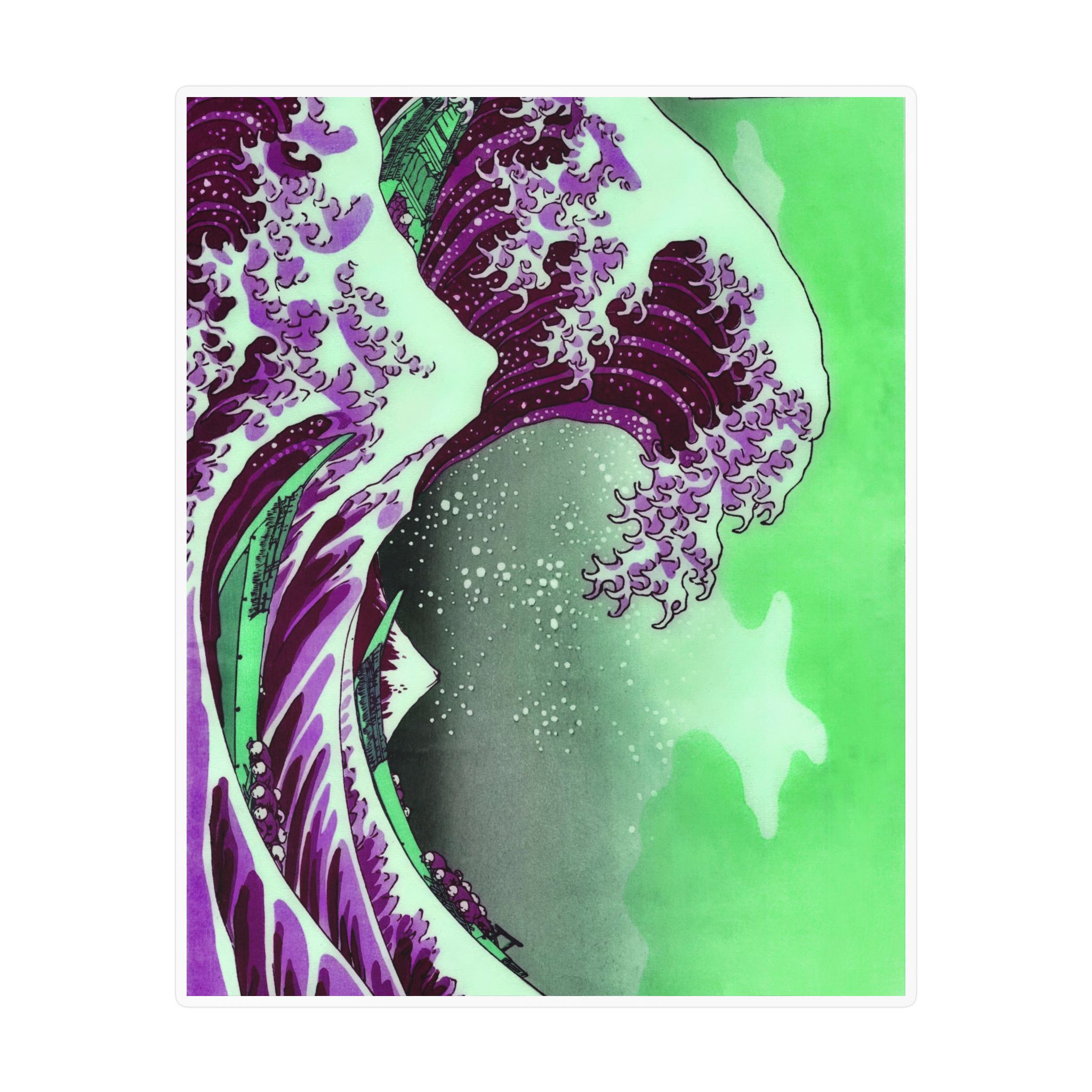 Great Wave off Kanagawa - Purple Vinyl Sticker