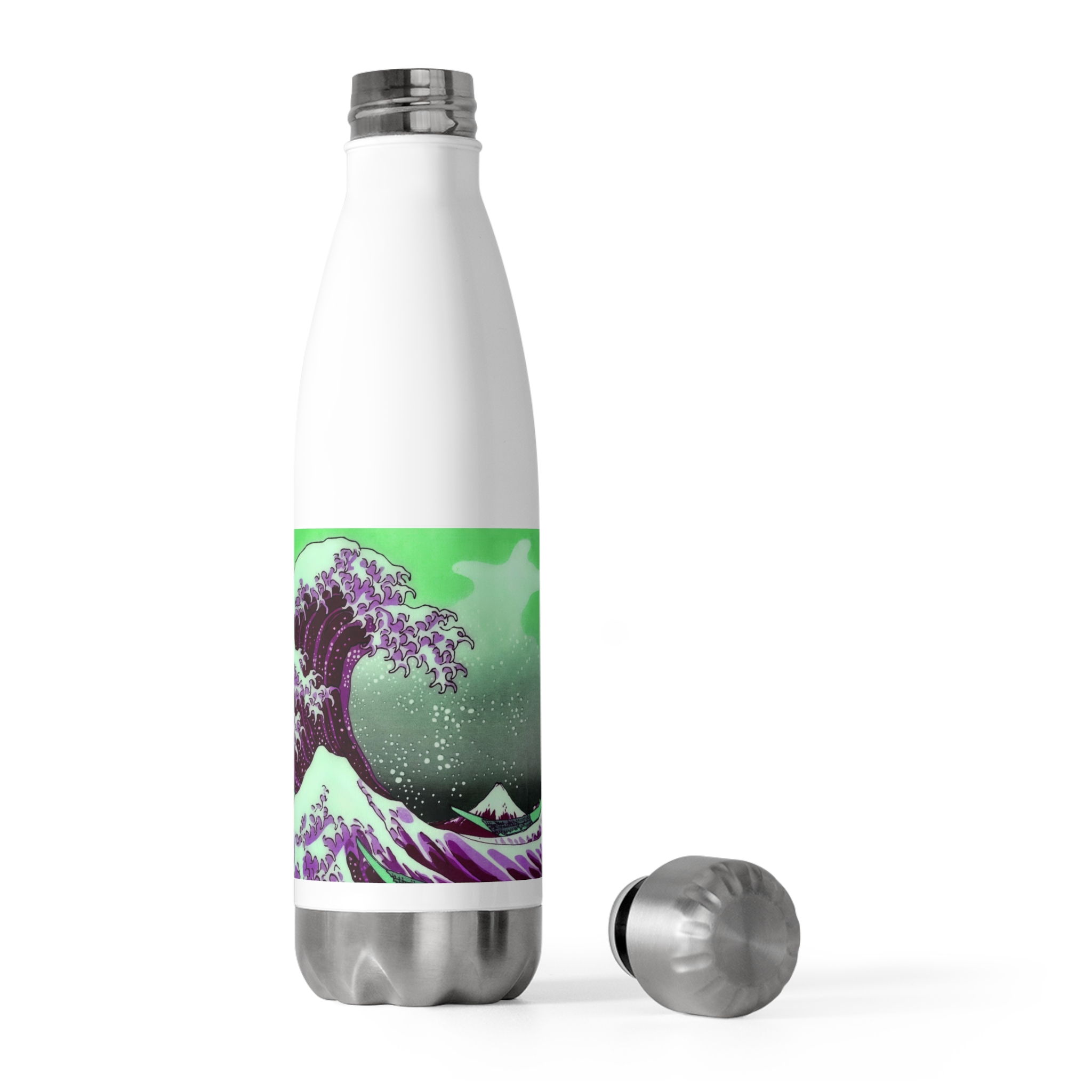 Great Wave off Kanagawa - Purple Bottle