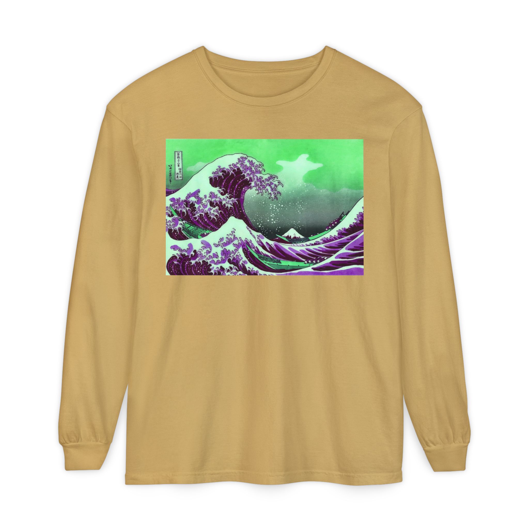 Great Wave off Kanagawa - Purple Long Sleeve Tee