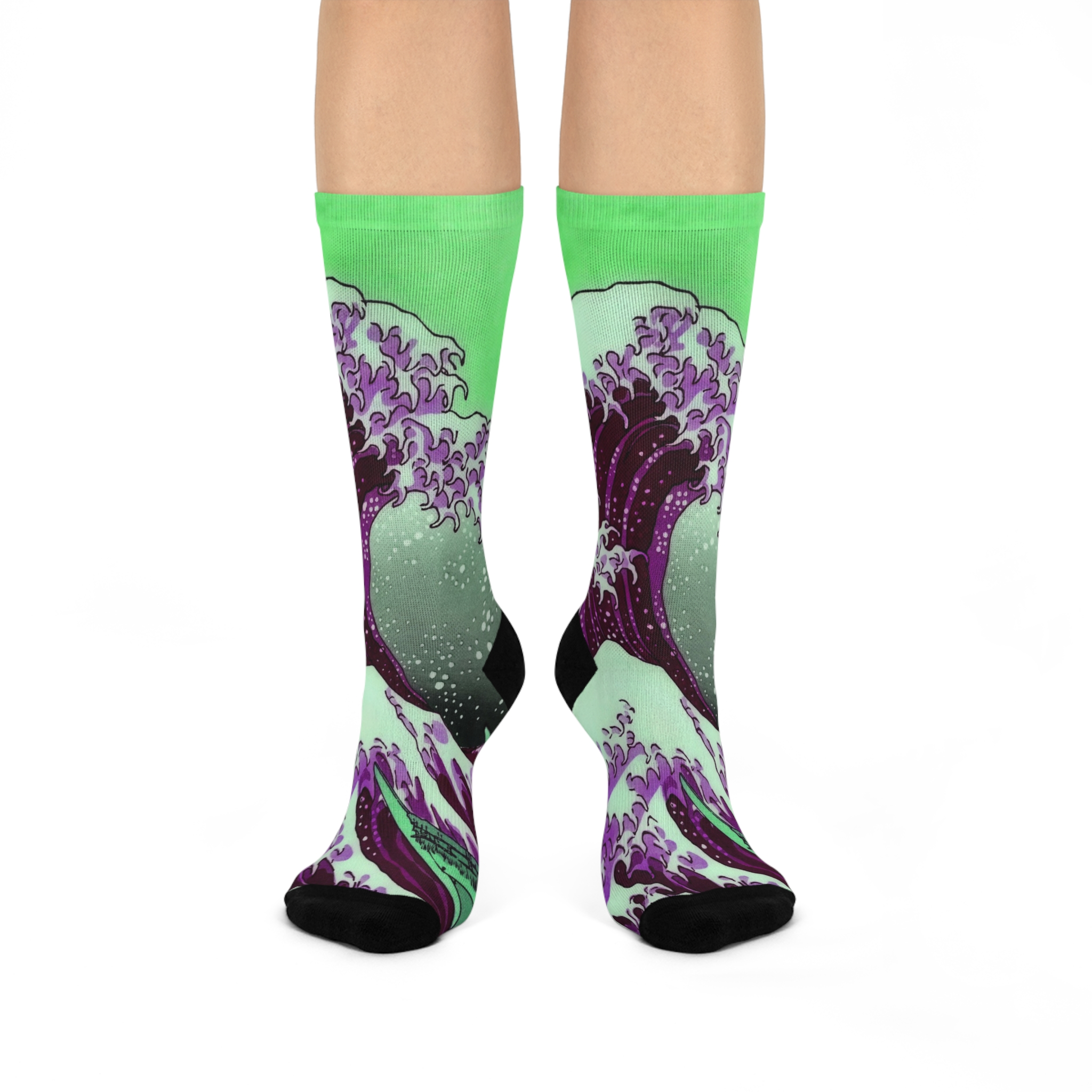 Great Wave off Kanagawa - Purple Socks - Image 2