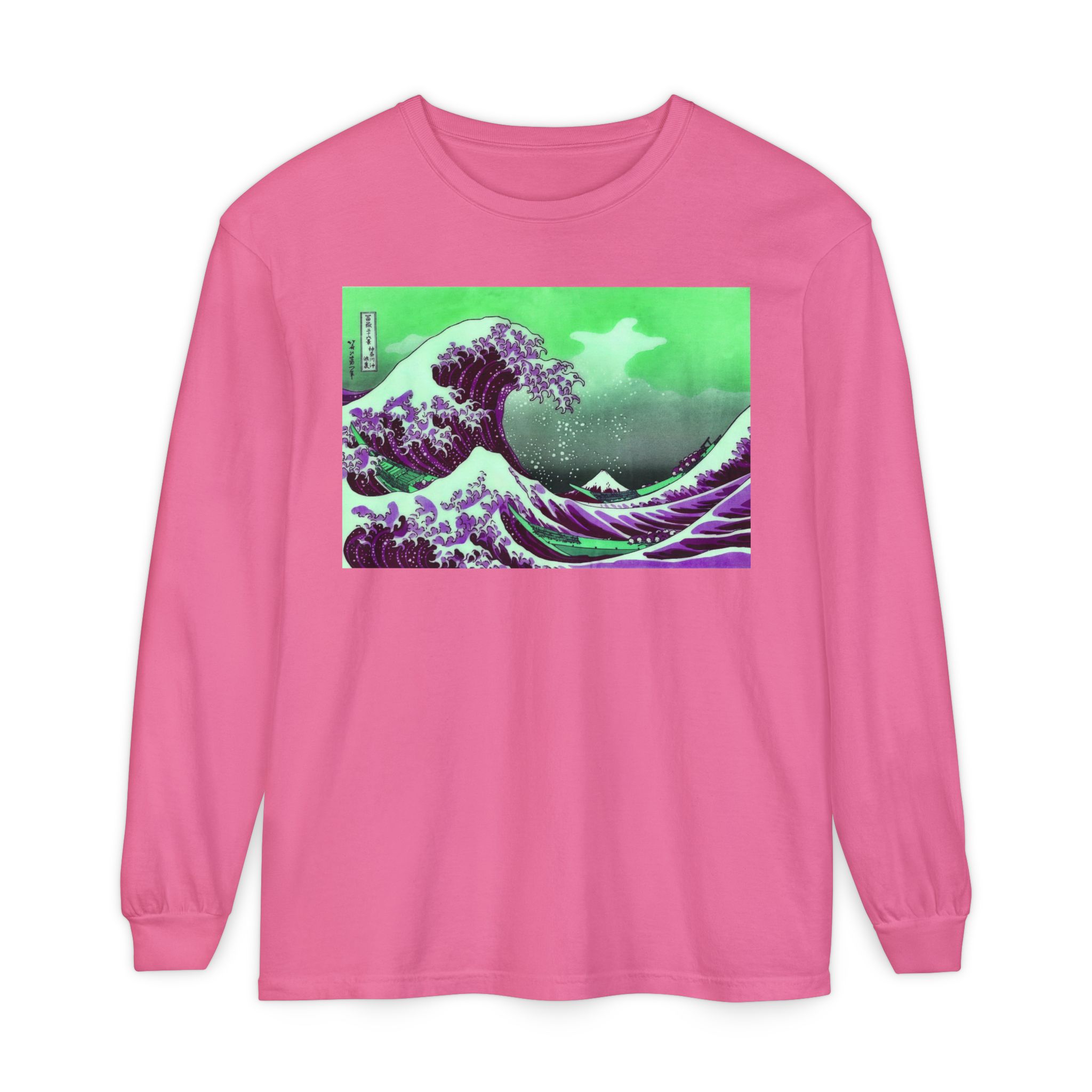 Great Wave off Kanagawa - Purple Long Sleeve Tee - Image 14